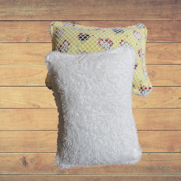 Reusable, Washable Sponge, Chicken Dish Scrubby, Set Of 2 - Picture 3 of 4